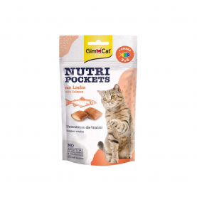 GimCat Лакомство для кошек Подушечки с лососем, 60 г