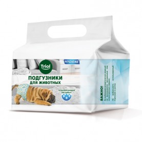 Triol HYGIENE Подгузник для собак XS, вес собаки 2-4 кг, (упаковка 12 шт), поштучно