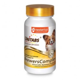 Unitabs Brewers Complex Витамины для кожи и шерсти для собак мелких пород, 100 шт