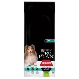 Purina Pro Plan Сухой корм с ягненком для взрослых собак средних пород, с чувствительным пищевариением, 3 кг