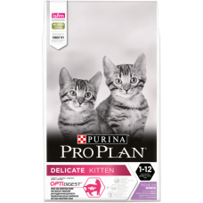 Purina Pro Plan Delicate Сухой корм с индейкой для котят, упаковка 10 кг, на развес 1 кг