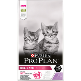 Purina Pro Plan Delicate Сухой корм с индейкой для котят, упаковка 10 кг, на развес 1 кг