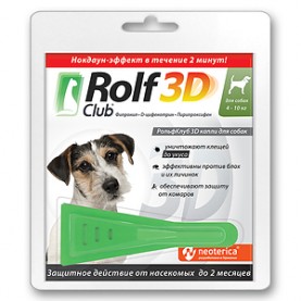 Rolf Club Капли от блох и клещей для собак (4-10 кг), (упаковка 1 пип)