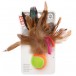 Gigwi CATCH & SCRATCH Игрушка Мячик с перьями для кошек, 6 см