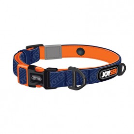 JOYSER Ошейник Walk Base сине-оранжевый для собак, размер M (обхват 25-34 см)