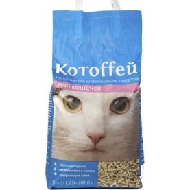 Котоffей Наполнитель для привередливых кошек для кошачьего туалета, 6 кг (18 л)