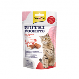 GimCat Лакомство для кошек Подушечки с говядиной, 60 г