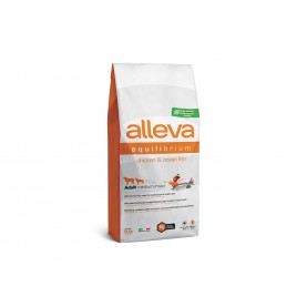Alleva Equilibrium Sensitive Medium/Maxi Adult Сухой корм для собак с курицей и рыбой, 12 кг