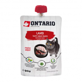 Ontario Крем-лакомство с ягненком для кошек, 90 г