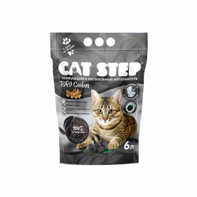 CAT STEP Tofu Carbon Наполнитель комкующийся растительный, 6 л