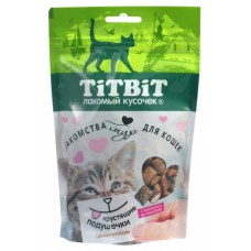 Titbit Хрустящие подушечки с паштетом из говядины для кошек, 100 г