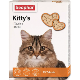 Beaphar Витамины Kitty's с таурином и биотином для котят и кошек, 75 шт