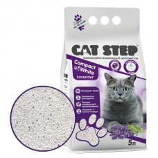 CAT STEP Compact White Lavender Наполнитель комкующийся минеральный, 5 л