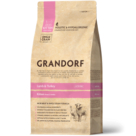 Grandorf Kitten Сухой корм с ягненком и индейкой для котят, упаковка 400 г