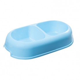 Gamma Миска пластиковая голубая двойная "Мармелад", 2 x 0.25 л