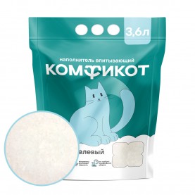 КОМФИКОТ Наполнитель силикагелевый впитывающий, без аромата, 3.6 л