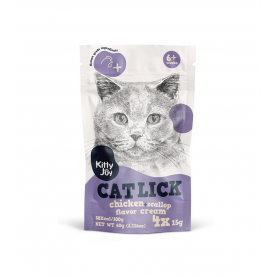 Kitty Joy Крем-лакомство из курицы и морского гребешка для кошек, 60 г
