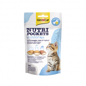 GimCat Лакомство для котят Подушечки с сыром, молоком и йогуртом, 60 г
