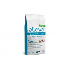 Alleva Equilibrium Sensitive Medium/Maxi Adult Сухой корм для собак с рыбой, 12 кг