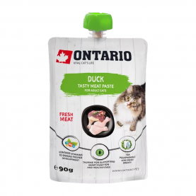 Ontario Крем-лакомство с уткой для кошек, 90 г