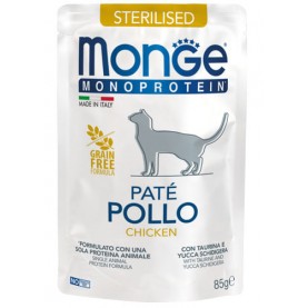Monge Monoprotein Pate Sterilised Влажный корм с курицей для стерилизованных кошек, 85 г